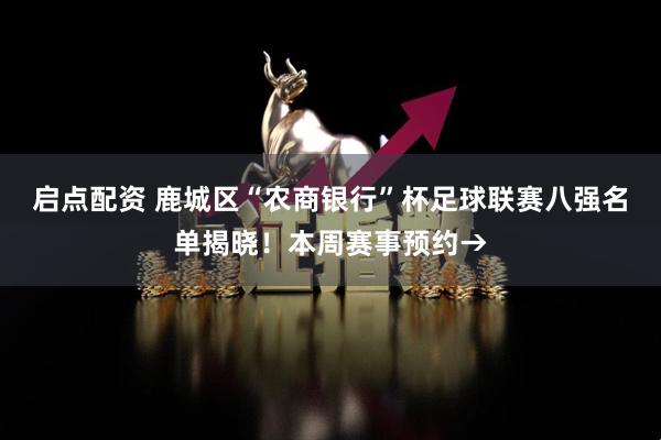 启点配资 鹿城区“农商银行”杯足球联赛八强名单揭晓！本周赛事预约→